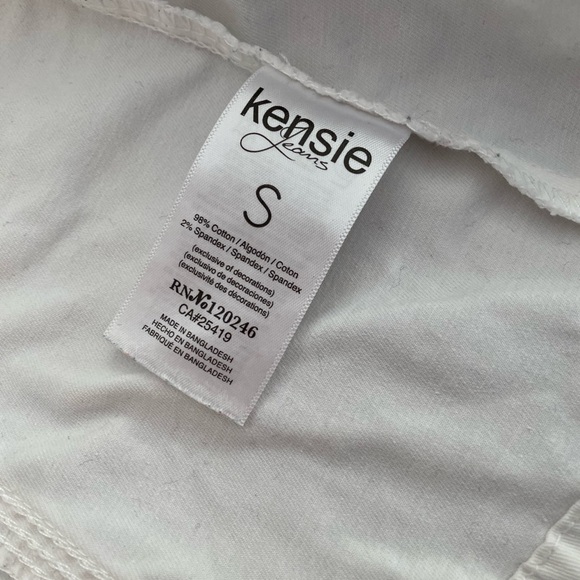 Kensie White Zip Up Utility Jacket Women’s Size Small - Picture 14 of 15